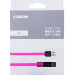 Avacom DCUS-MIC-40P USB - Micro USB, 40cm, růžový – Zbozi.Blesk.cz