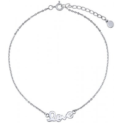 SILVEGO stříbrný řetízek na nohu love ZT201130A – Zboží Dáma