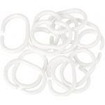 Kroužky na sprchový závěs Bílá - 5x3,5 cm / 5x3 cm BX5313 – Hledejceny.cz