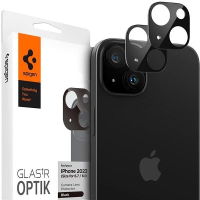 Spigen Glass tR Optik 2 Pack Black iPhone 15/15 Plus/14/14 Plus AGL06917 – Zboží Živě