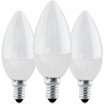 Eglo LED žárovka E14 C37 4,9W 470lm 3000K 37 x 100 mm opálová 3 ks – Hledejceny.cz