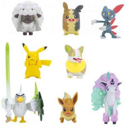 Orbico Pokémon akční figurky 8-Pack 5 Pikachu Eevee Galarian Ponyta a další – Sleviste.cz