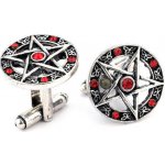 Knoflickarna.CZ manžetové knoflíčky pěticípá hvězda pentagram – Zboží Dáma