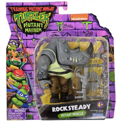 Playmates Toys Teenage Mutant Ninja Turtles Mutant Mayhem Rocksteady – Zboží Mobilmania