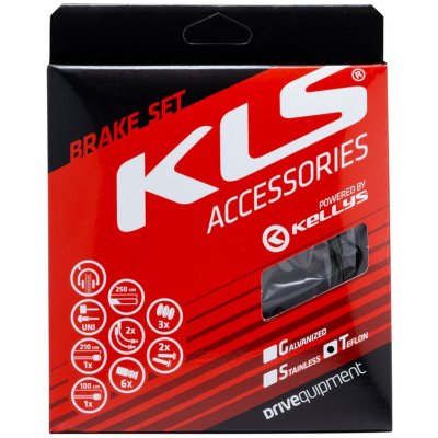 KLS Brake set teflon Sada brzdových bovdenů – Zboží Dáma