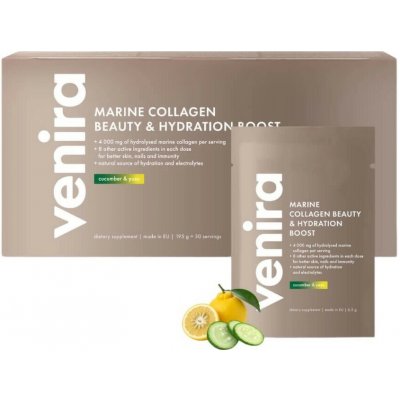 Venira Marine Collagen Beauty & Hydration Boost mořský kolagen Cucumber & Yuzu 30x 6,5 g – Hledejceny.cz