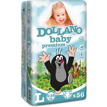 Dollano Baby CZ Jednorázové Krteček Premium L 56 ks