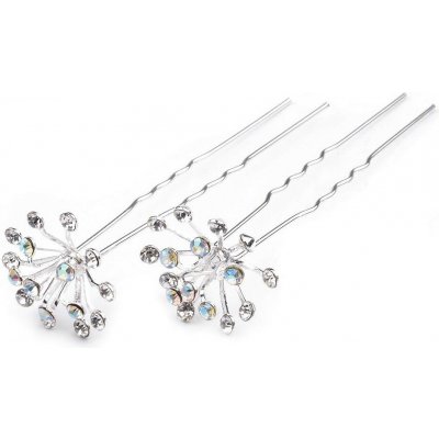 Štrasová vlásenka květ Ø20 mm - crystal AB (12 ks) – Zboží Dáma