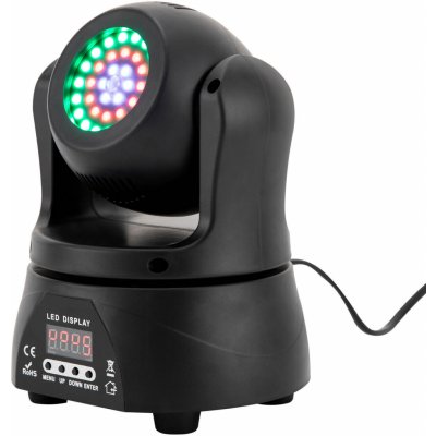 easybuy LED RGBW pohyblivá hlava světla Světelné efekty Stage osvětlení Disco Party Spotlight DMX512 30W – Zboží Mobilmania