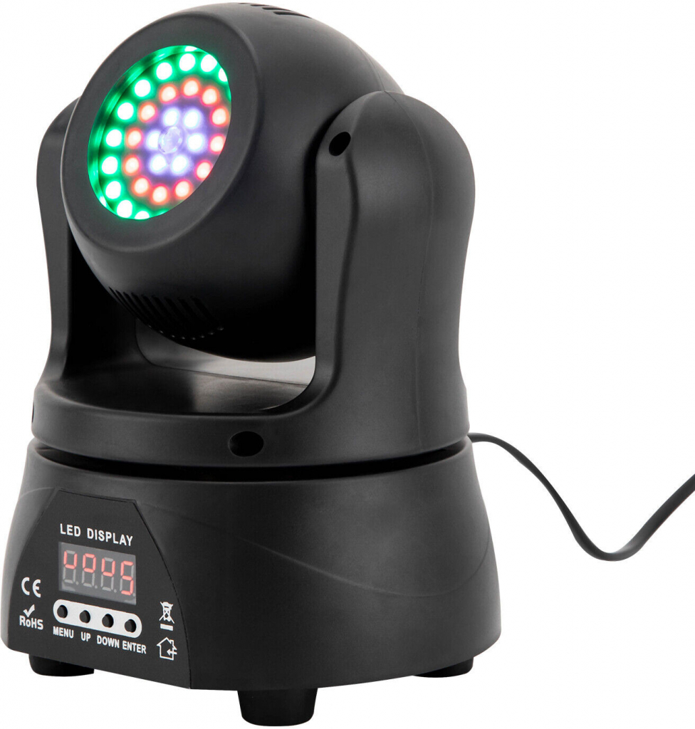 easybuy LED RGBW pohyblivá hlava světla Světelné efekty Stage osvětlení Disco Party Spotlight DMX512 30W