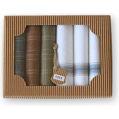 ETEX Pánské látkové kapesníky v dárkové krabičce M4 - 6 kusů – Zboží Mobilmania