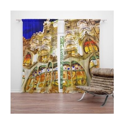 Sablio Závěs Barcelona Gaudi Casa Batllo 1: 2ks 140x250cm – Hledejceny.cz