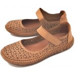 Klop dámské kožené baleríny 999-1115-03 hnědá rezavá – Zboží Dáma