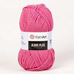 YarnArt pletací / háčkovací příze YarnArt JEANS PLUS 36 růžová, jednobarevná, 100g/160m