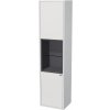 Koupelnový nábytek Emmy Design Vysoká koupelnová skříňka EMMY levá/pravá 40x32x160cm, bílá/šedá (A0536/A4706)