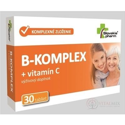 Slovakiapharm B-KOMPLEX + vitamín C 30 tablet – Zboží Mobilmania