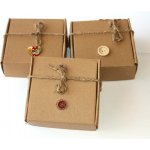 MR Přírodní papír 10 x 10 cm Knoflík Hand made with love 3033 – Zboží Dáma