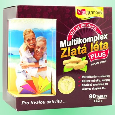 VitaHarmony MultiKomplex Zlatá léta PLUS Multivitaminy pro 45+ leté 90 tablet – Zboží Mobilmania