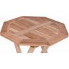 DIVERO osmiúhelníkový zahradní stolek z týkového dřeva, 60cm, P1982