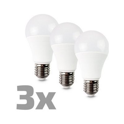 Solight LED žárovka 3-pack, klasický tvar, 10W, E27, 3000K, 270°, 790lm, 3ks – Zboží Mobilmania