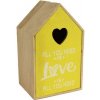 Úložný box Morex Dřevěný domek žlutý D0694