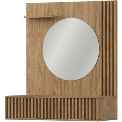 Eltap závěsný toaletní stolek se zrcadlem Entsian 85 cm dub artisan – Zboží Dáma