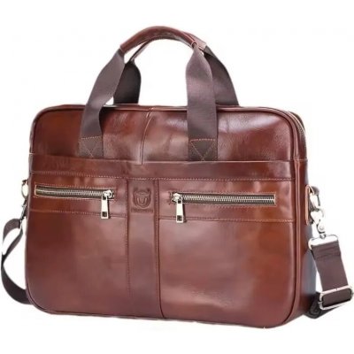 Bullcaptain pánská kožená brašna Faolán Hnědá s odlesky 11L – Zboží Dáma