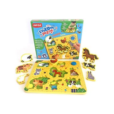 Zvukové puzzle Farma Tablet - vkládačka – Sleviste.cz