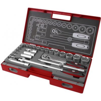 hlavice nástrčné, sada 27ks, 1/2 , FORTUM – Zboží Dáma