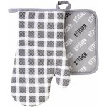 Kuchyňský SET rukavice/chňapka COCINE šedá 18x30 cm/20X20 cm ESSEX, 100% bavlna – Zbozi.Blesk.cz
