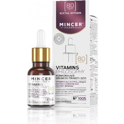 Mincer Pharma Vitamíny posilňujúce sérum na tvár a krk 1005 15 ml – Zboží Mobilmania