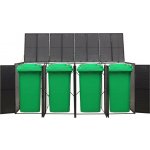 vidaXL Poly ratan 274 x 80 x 117 cm černý – Zboží Dáma