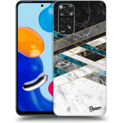 Pouzdro Picasee silikonové Xiaomi Redmi Note 11 - Black & bílé geometry černé – Zbozi.Blesk.cz