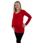 Jožánek Johanka těhotenské tričko dlouhý rukáv červená – Hledejceny.cz