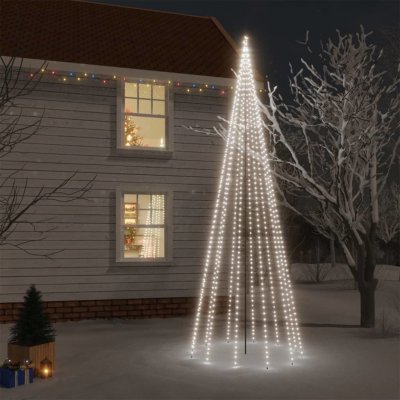 zahrada-XL Vánoční strom s hrotem 732 studených bílých LED diod 500 cm – Zboží Mobilmania