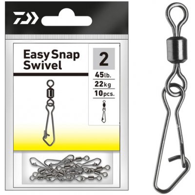 Daiwa Obratlík S Karabinkou Easy Snap Swivel vel.2 22kg 10ks – Zboží Mobilmania