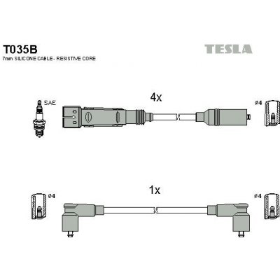 Sada kabelů pro zapalování TESLA T035B – Hledejceny.cz