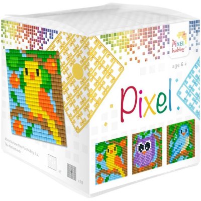 Pixelhobby PIXEL kostka sada Sova a kanárci 3ks nová
