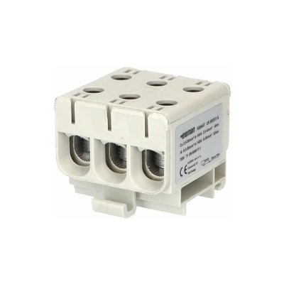 Pollmann Elektrotechnik 1006647 Svorka univerzální UK 50/3x1 A, 160A, 3pól., AL/CU, krytá, šedá, na DIN 3-pólová – Zbozi.Blesk.cz