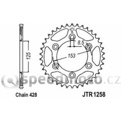 JT Sprockets JTR 1258-54 – Zboží Mobilmania