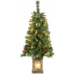 Umělý vánoční stromek HOMCOM 120 cm, umělá jedle se 100 LED světly, 8 režimy, 214 koncovkami – Hledejceny.cz