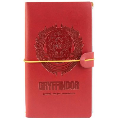 CurePink Cestovní a pracovní poznámkový blok Harry Potter Nebelvír 12 x 19,5 cm CTBV017 – Zboží Dáma