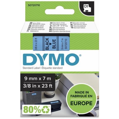 DYMO páska D1 9mm x 7m, černá na modré, 40916, S0720710 – Hledejceny.cz