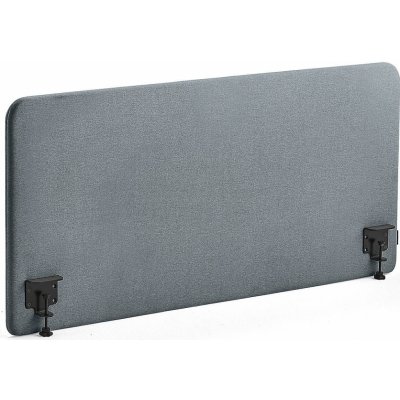 Zone stolový paraván černé svorky potah Rivet modrošedá 140 X 65 x 3,6 cm – Sleviste.cz