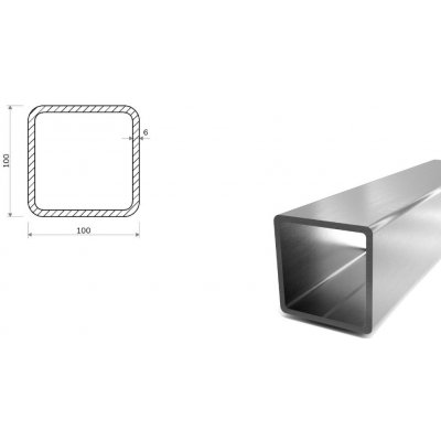 Nerezový jekl 100x100x6 (1.4301/7) – Zbozi.Blesk.cz