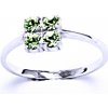 Prsteny Čištín Stříbrný s krystalem Swarovski Peridot T 1324