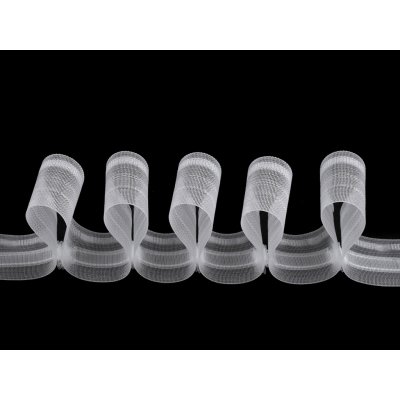 Záclonovka vlna / vlnitá šíře 50 mm Varianta: transparent, Metráž: 1 m – Hledejceny.cz