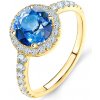 Prsteny Savicki zásnubní prsten This is Love žluté zlato modrý safír diamanty TIL 1 NSZ Z