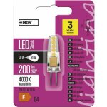 Emos LED žárovka Classic JC A++ 2W G4 Neutrální bílá – Sleviste.cz