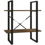 2patrová knihovna hnědý dub 60x30x70 cm kompozitní dřevo – Sleviste.cz